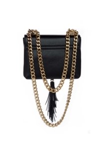 BLACK LEATHER TASSEL BAG - Image 2