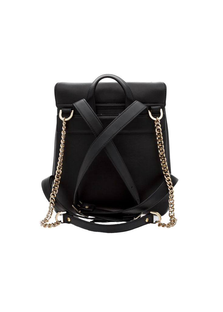 BLACK LEATHER AND CRYSTAL FLOWER BACKPACK MINI - Image 2