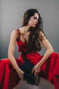 BLACK LEATHER AND MOUNTAIN GOAT FUR BAG - Image 4