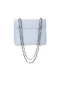 BLUE LEATHER AND CRYSTAL FLOWER BAG - Image 2