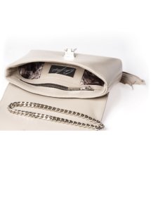 BEIGE LEATHER TASSEL BAG - Image 3