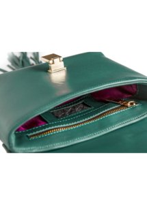 GREEN LEATHER TASSEL BAG - Image 4
