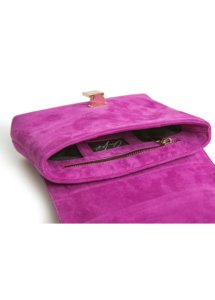 PURPLE LAMBSKIN LEATHER BAG - Image 5