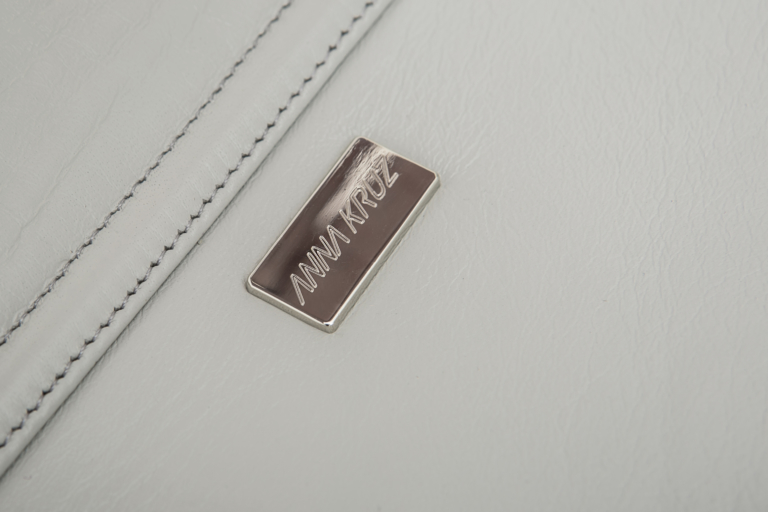 GRAY LAMA FUR AND CRYSTAL BAG - Image 4