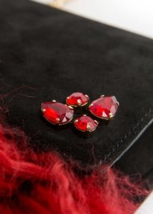 RED SUEDE AND LAMA FUR BAG - Image 3