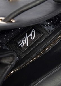 BLACK LEATHER AND CRYSTAL FLOWER BACKPACK MINI - Image 5