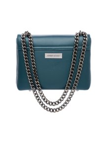 GREEN LEATHER AND FLOWER BAG LARGE - Image 2