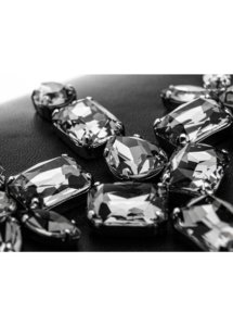 BLACK LAMA FUR AND CRYSTAL BAG - Image 4