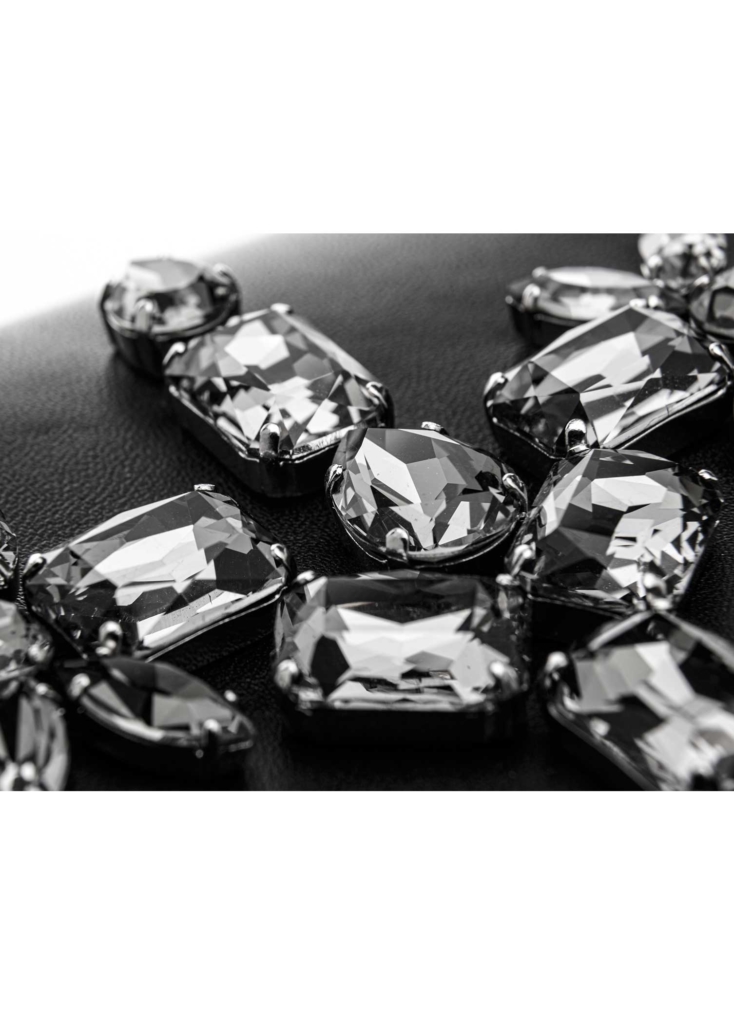 BLACK LAMA FUR AND CRYSTAL BAG - Image 4