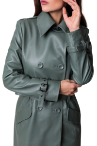 LEATHER TRENCH COAT - Image 3