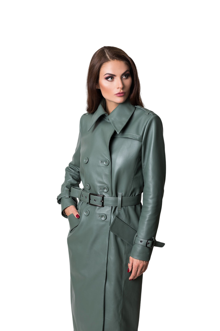 LEATHER TRENCH COAT - Image 5