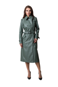 LEATHER TRENCH COAT - Image 4