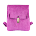 PURPLE LEATHER LAPTOP BACKPACK