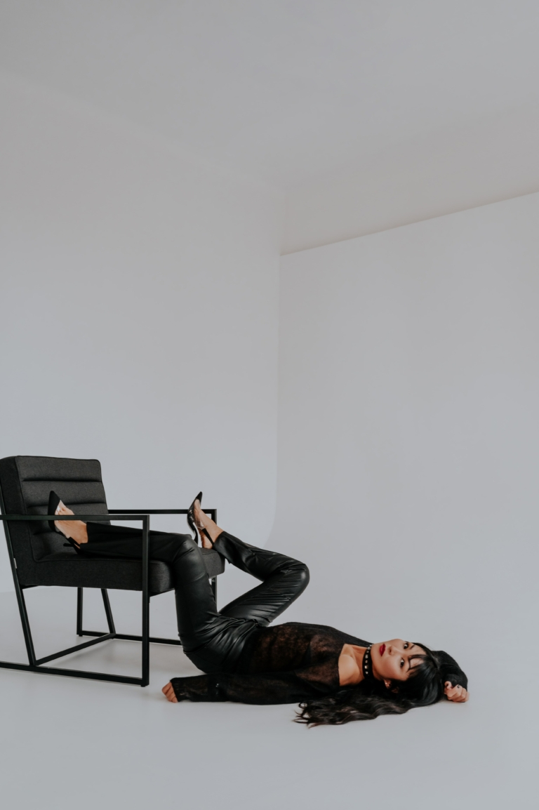 flare real leather pants