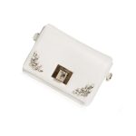 MULTI PURPOSE WHITE LAMBSKIN 3in1 BELT BAG with SWAROVSKI