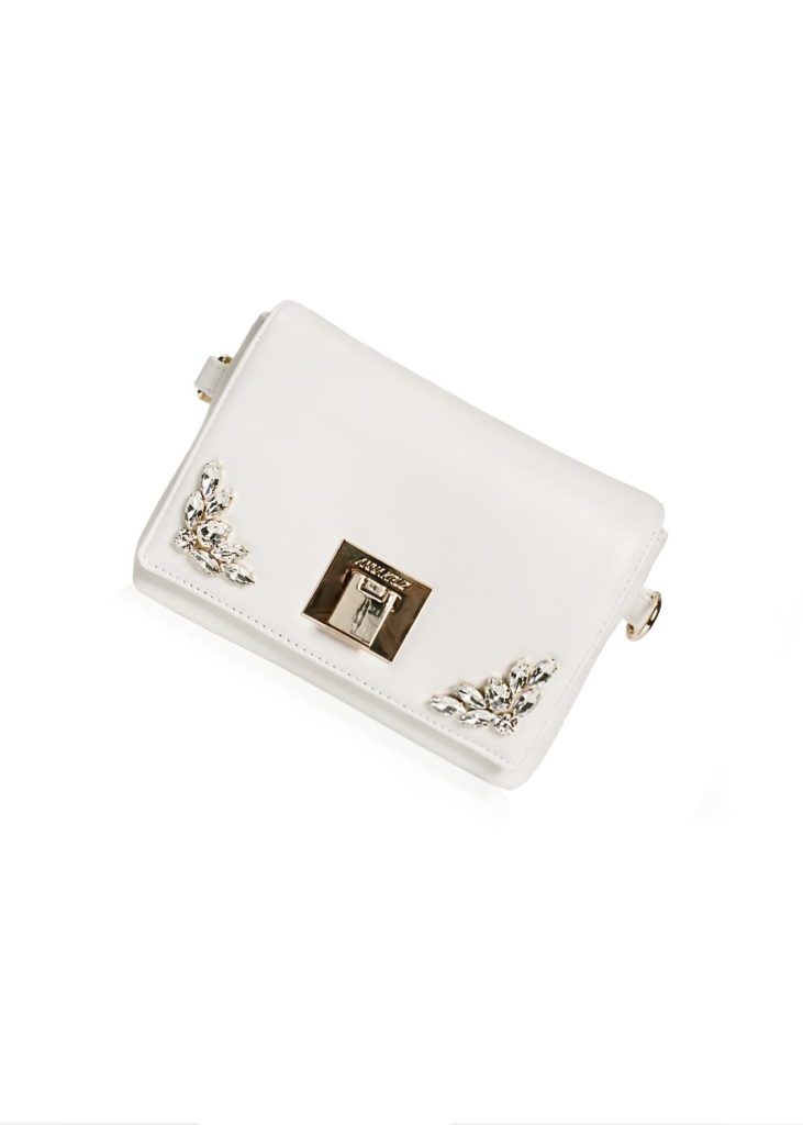 F27FCA68-01EF-44F2-B467-12A49FFA0CCA_1_201_a MULTI PURPOSE WHITE LAMBSKIN 3in1 BELT BAG with SWAROVSKI - Image 1