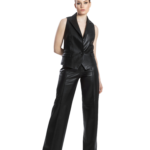STRAIGHT LEG LEATHER PANTS