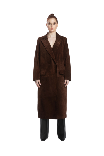 BROWN SUEDE COAT