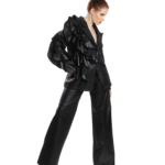 EXTRA WIDE LEG LEATHER PANTS