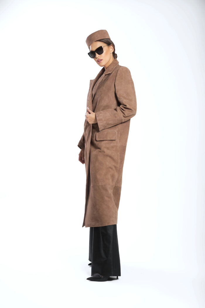 TAUPE SUEDE COAT - Image 3