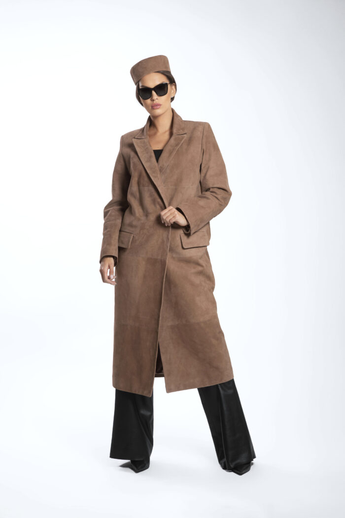 TAUPE SUEDE COAT - Image 4