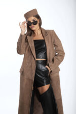 TAUPE SUEDE COAT - Image 7
