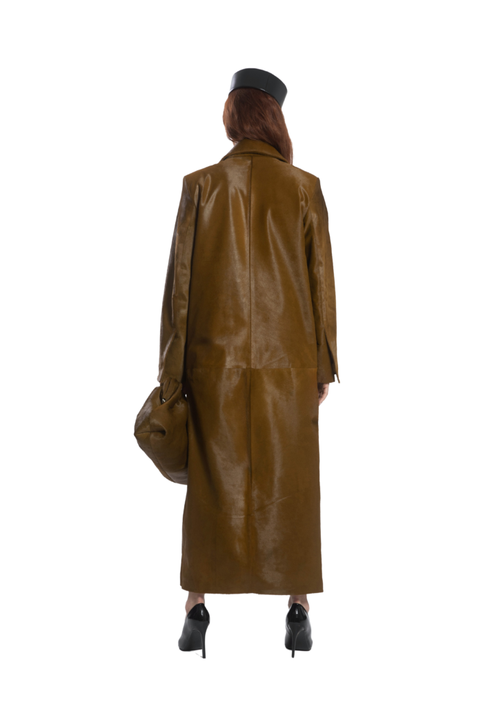 PONY FUR LEATHER COAT - Image 2