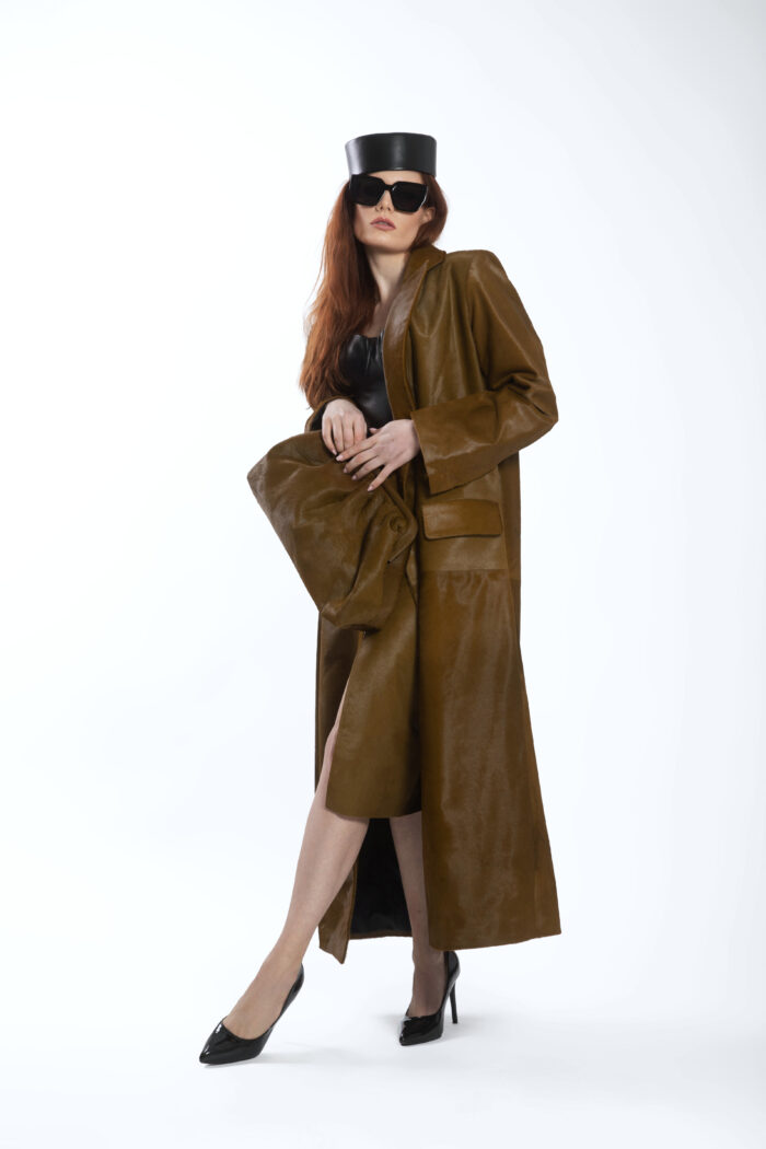 PONY FUR PENCIL SKIRT - Image 4