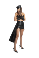 LEATHER SKIRT WITH RUFFLE - Image 2