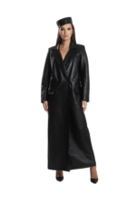 LEATHER BLACK COAT