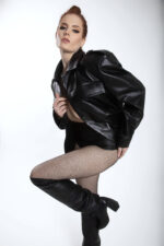 STYLISH OVERSIZED LEATHER JACKET - Image 6