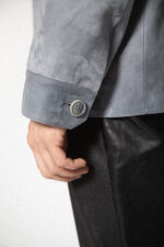 GREY SUEDE LEATHER JACKET - Image 5