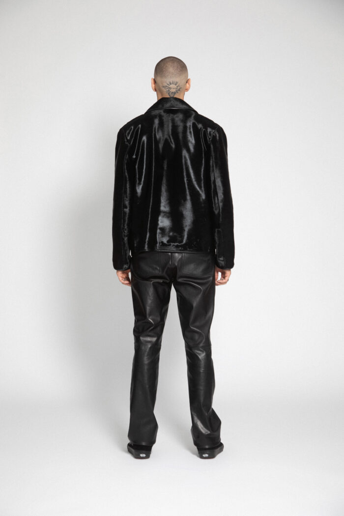 BLACK PONY LEATHER JACKET - Image 6
