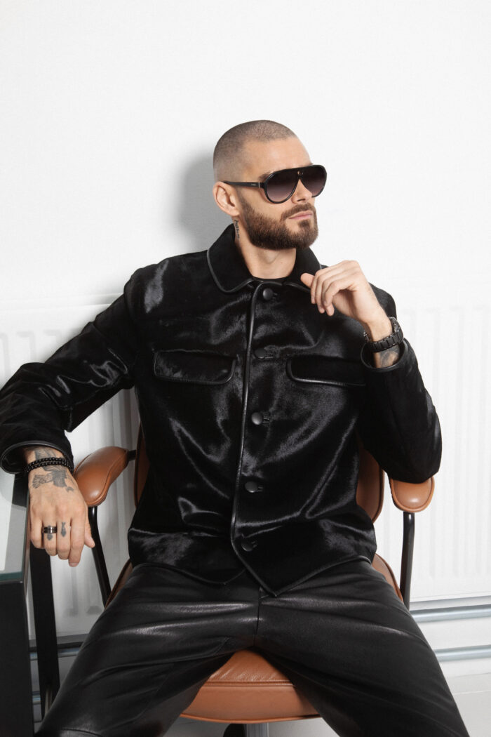 BLACK PONY LEATHER JACKET - Image 12