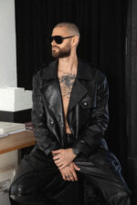 BLACK LEATHER TRENCH COAT - Image 10