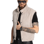 SAND SUEDE LEATHER VEST