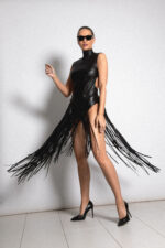 LEATHER FRINGE BELT