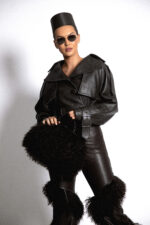 LEATHER PANTS WITH LAMA FUR - Image 4