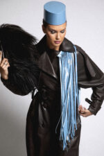 DARK BROWN LEATHER TRENCH COAT - Image 7