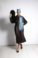 DARK BROWN LEATHER TRENCH COAT
