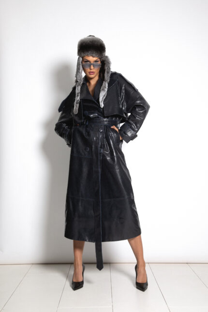 LEATHER TRENCH COAT