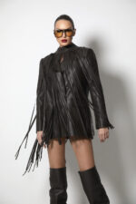 DARK BROWN LEATHER JACKET - Image 4
