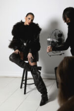 LEATHER COAT WITH LAMA DETAILS - Image 7