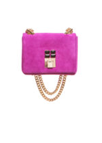 PURPLE LAMBSKIN LEATHER BAG