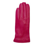 LEATHER GLOVES WITH WOOL LINING | Pink