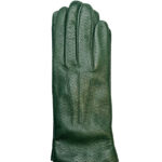 LEATHER GLOVES WITH WOOL LINING | Green