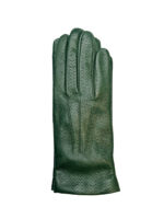 LEATHER GLOVES WITH WOOL LINING | Green