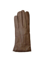 LEATHER GLOVES WITH WOOL LINING | Taupe