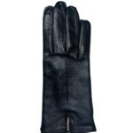 LEATHER GLOVES WITH WOOL LINING | Blue