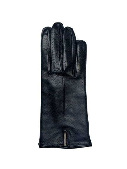 LEATHER GLOVES WITH WOOL LINING | Blue